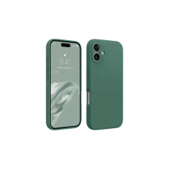 İphone 16 Plus Kılıf First Silikon - Koyu Yeşil
