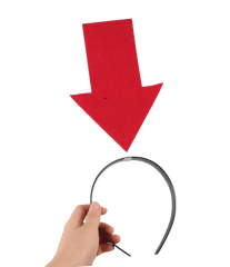 Kişiselleştirilebilir Ok Taç – Üzerine Yazı Yazılabilen Parti Tacı Kırmızı Renk