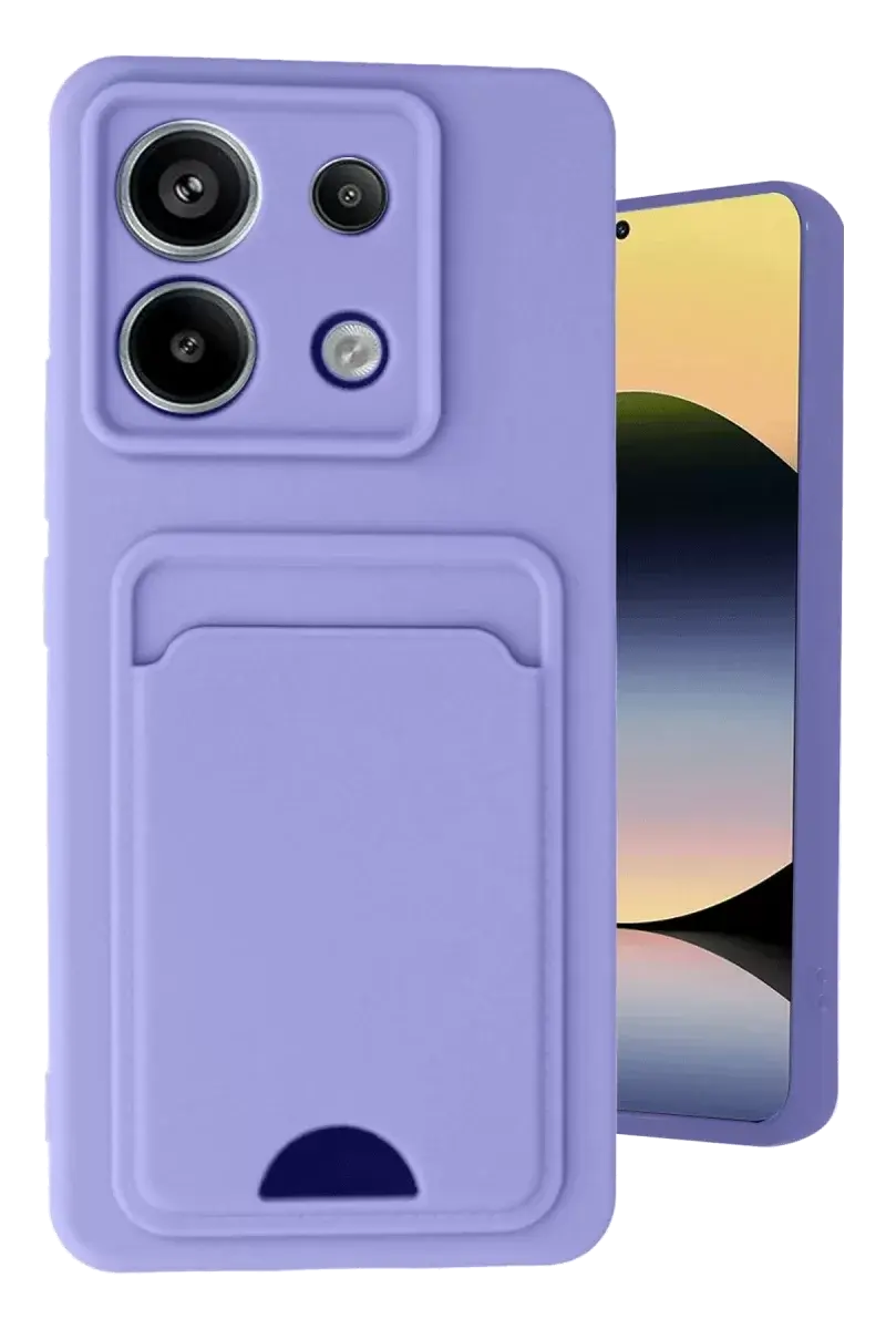 Newface Xiaomi Redmi Note 13 Pro 5g Kılıf Kelvin Kartvizitli Silikon - Lila