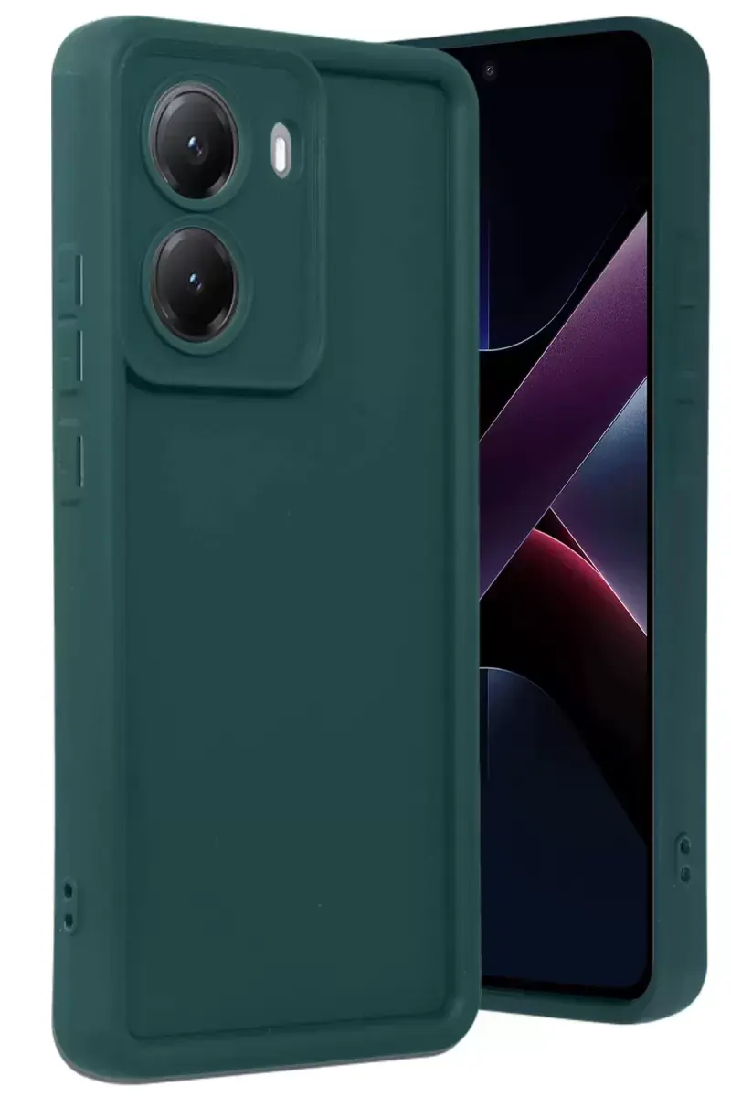 Newface Xiaomi Poco X7 Pro Viera Silikon - Koyu Yeşil