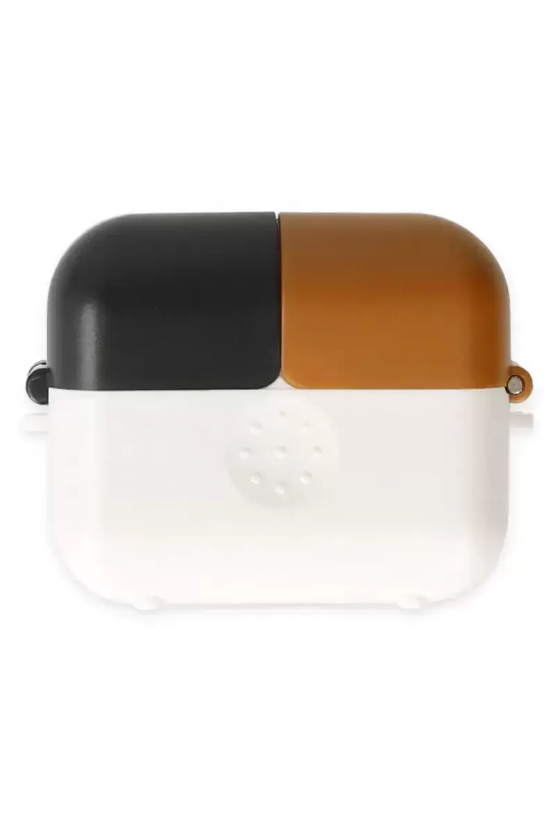 Newface Apple Airpods 3 (3.nesil) Basmalı Kılıf - Beyaz-siyah-kahverengi