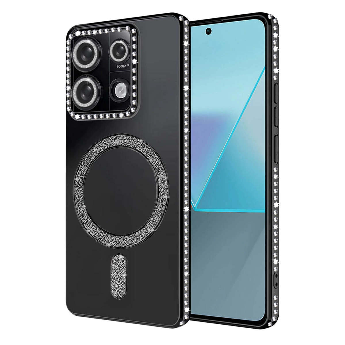 Xiaomi Redmi Note 13 Pro 4g Joke Simli Magneticsafe Kılıf - Siyah