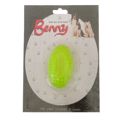 Benny Köpek Oyuncağı Sert Elips Top 8 x 4.5 cm Neon Yeşil