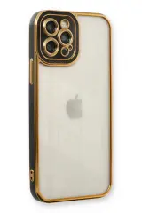 Newface İphone 12 Pro Kılıf Liva Lens Silikon - Siyah