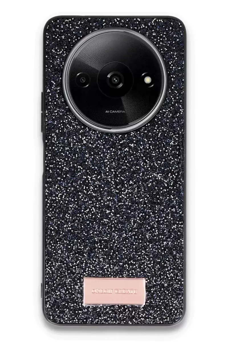 Onegif Xiaomi Redmi A3 4g Bright Simli Kapak - Siyah