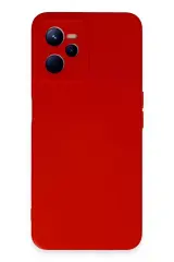 Newface Realme C35 Kılıf Nano İçi Kadife Silikon - Kırmızı