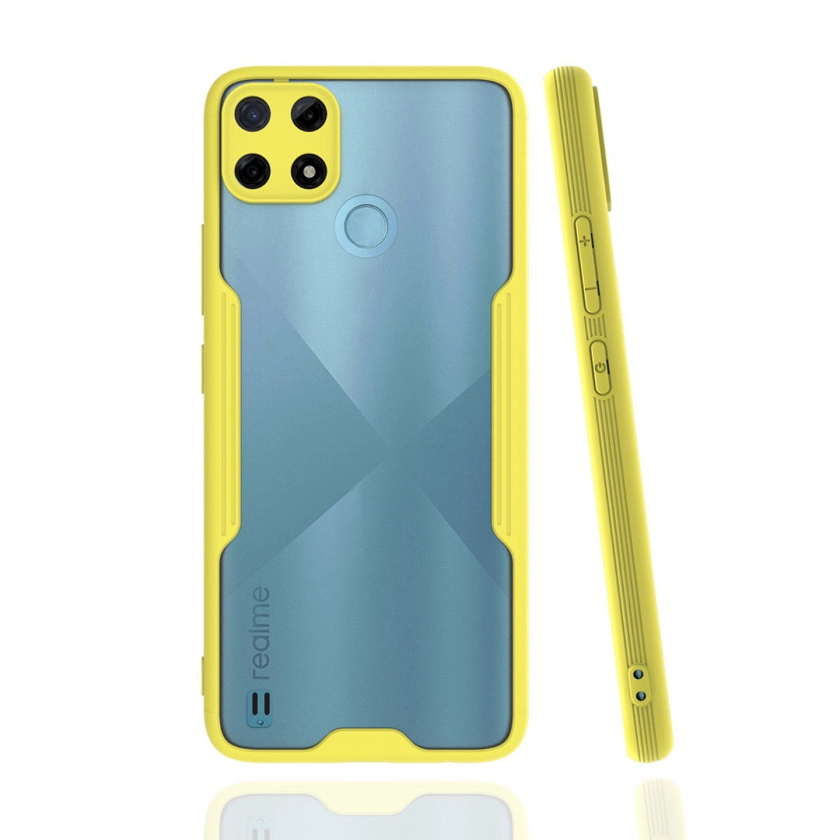Realme C25y Kılıf Platin Silikon - Sarı