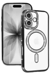 Newface Apple İphone 17 Joke Simli Magneticsafe Kılıf - Siyah