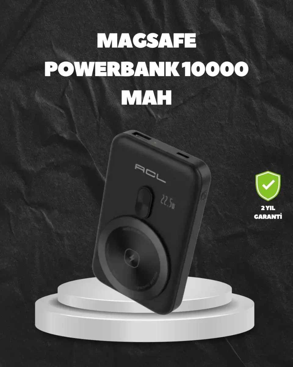 Magsafe Uyumlu Kablosuz Powerbank Taşınabilir Hızlı Şarj