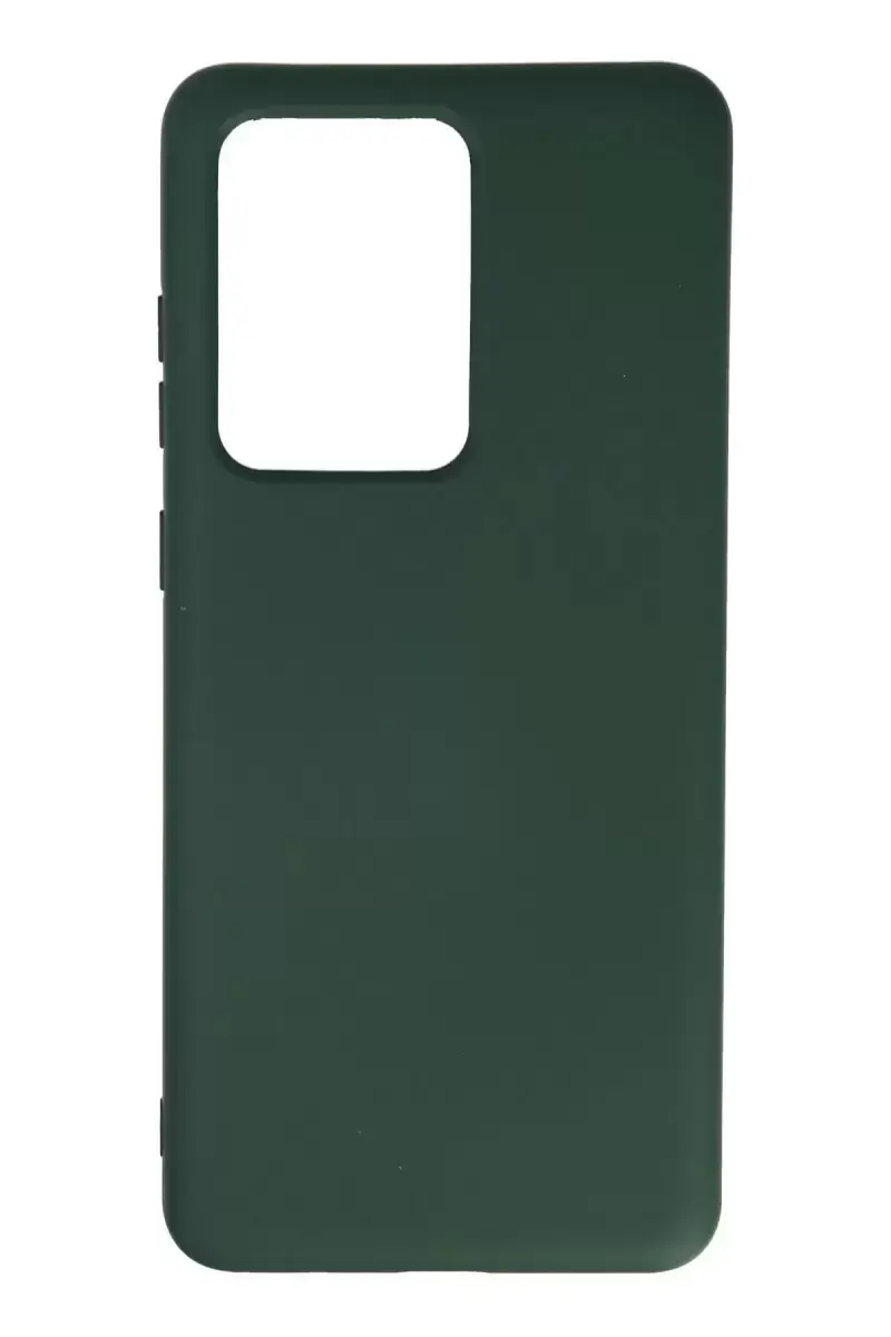 Newface Samsung Galaxy S20 Ultra Kılıf Nano İçi Kadife Silikon - Koyu Yeşil