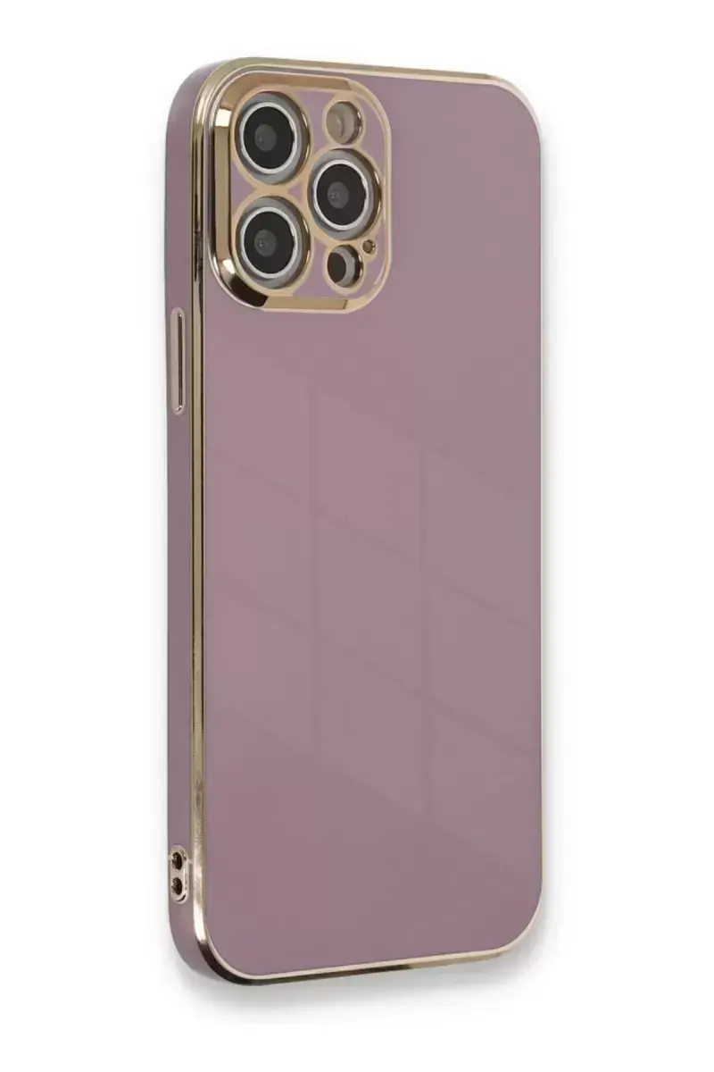 Newface İphone 12 Pro Max Kılıf Volet Silikon - Mor
