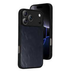 İphone 17 Pro Aras Deri Kapak - Lacivert