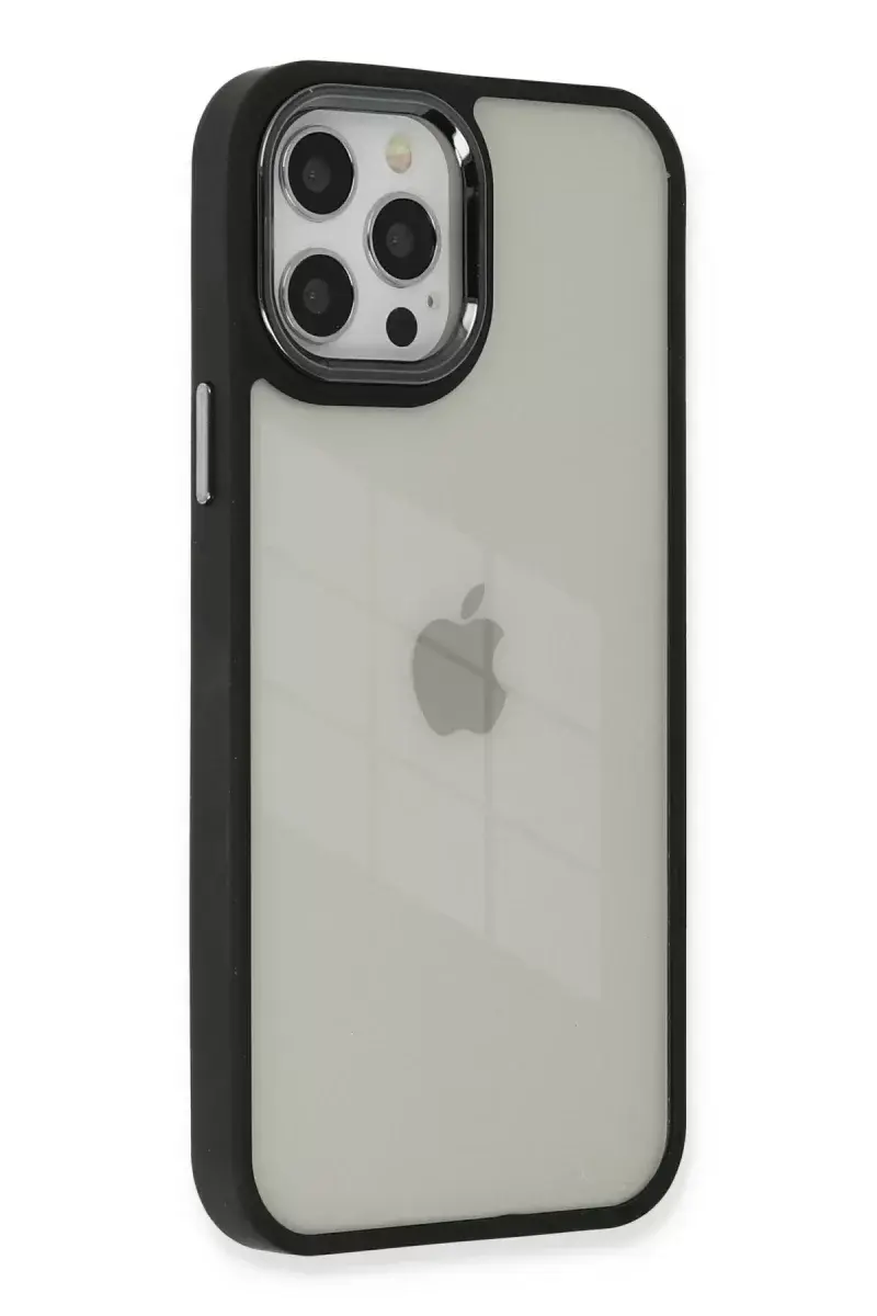 Newface İphone 12 Pro Max Kılıf Dora Kapak - Siyah