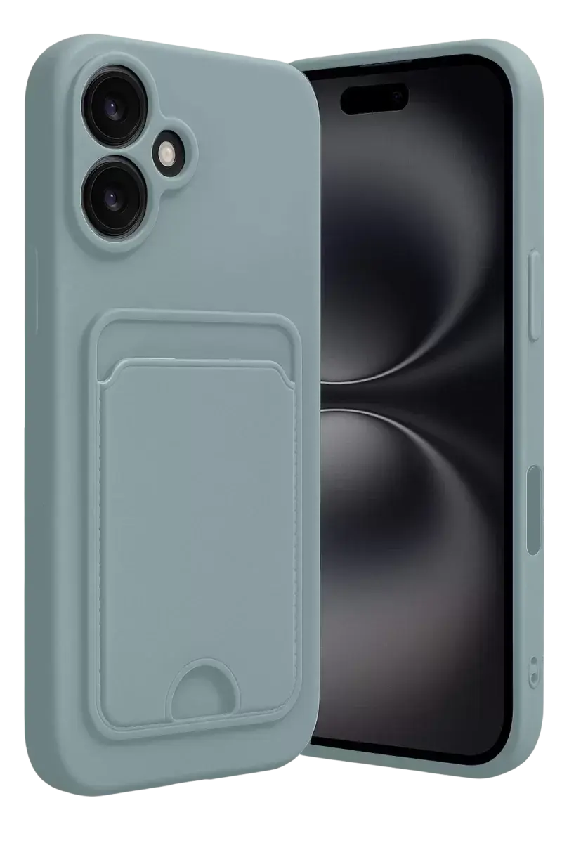 Newface İphone 16 Kılıf Kelvin Kartvizitli Silikon - Açık Yeşil