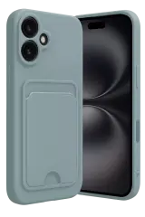 Newface İphone 16 Kılıf Kelvin Kartvizitli Silikon - Açık Yeşil