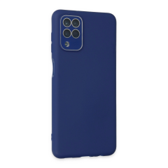Samsung Galaxy A22 Kılıf Lansman Glass Kapak - Sky Blue
