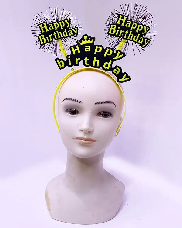 Happy Birthday Neon Sarı Tacı