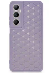 Newface Realme C65 Kılıf Petek Silikon Kapak - Lila
