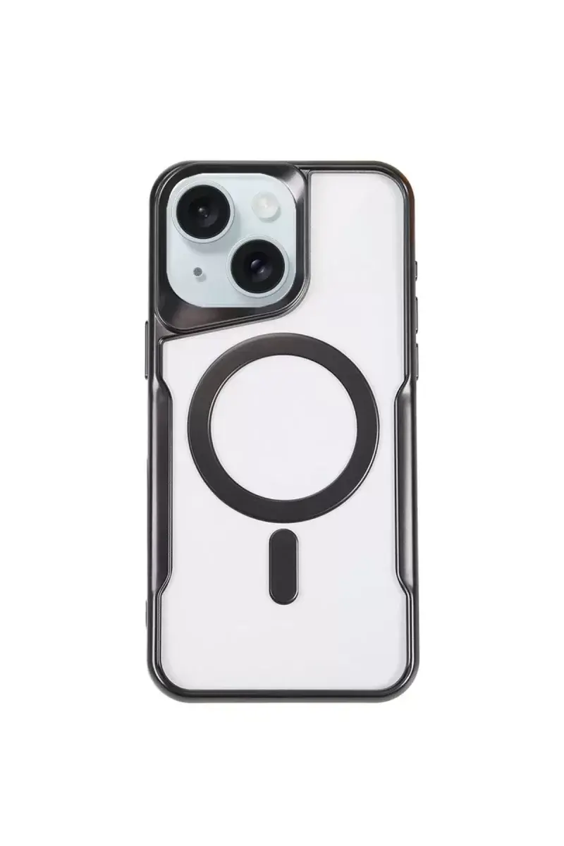 Newface İphone 14 Kılıf Boyi Magsafe Silikon Kapak - Siyah