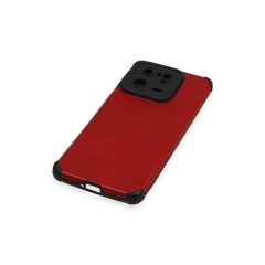 Xiaomi Mi 13 Pro Kılıf Loop Deri Silikon - Kırmızı
