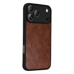 İphone 17 Pro Aras Deri Kapak - Taba