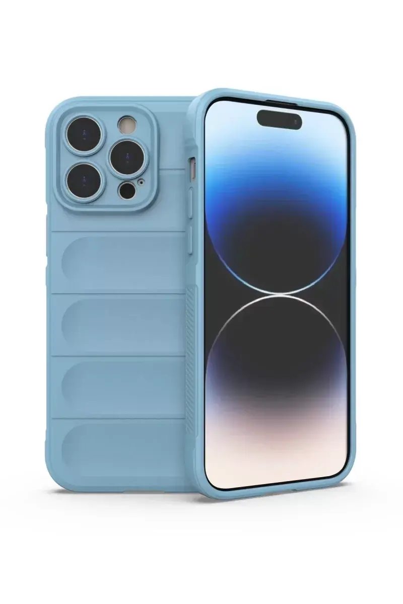 Newface İphone 14 Pro Kılıf Optimum Silikon - Sky Blue
