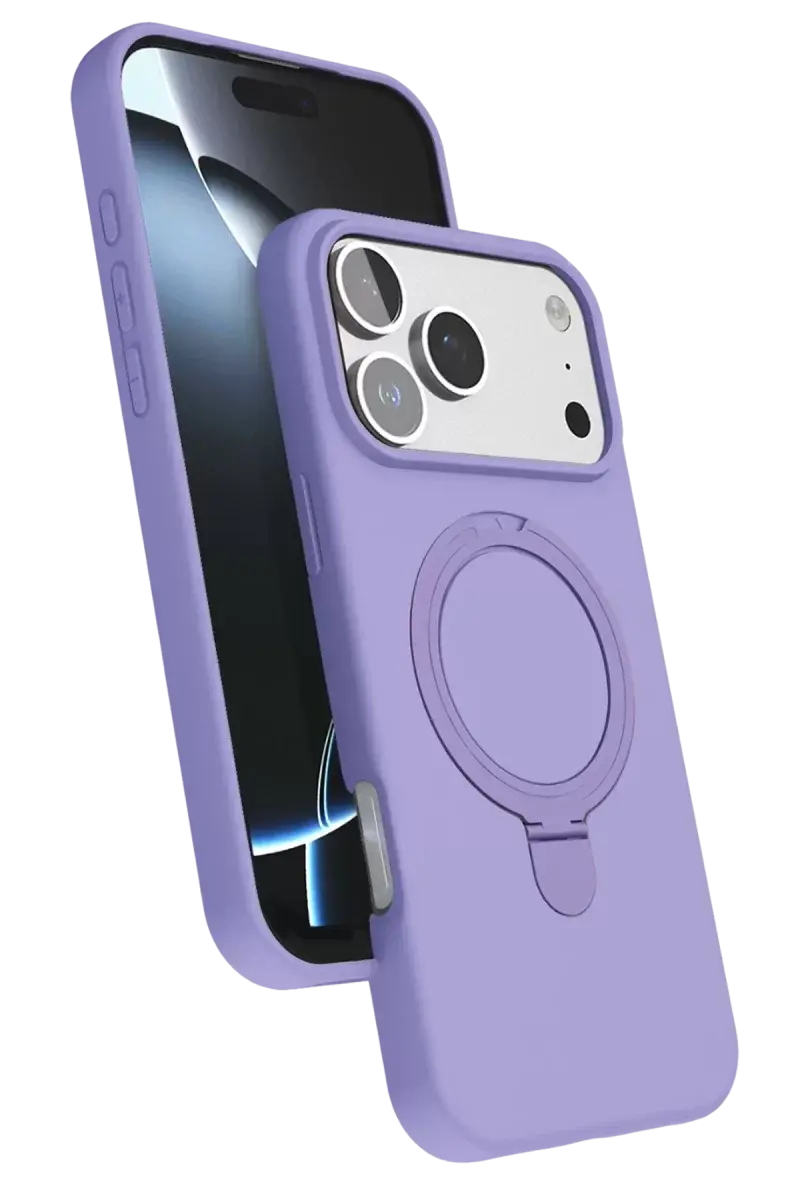 Newface Apple İphone 17 Pro Max Regal Magsafe Standlı Kapak - Lila