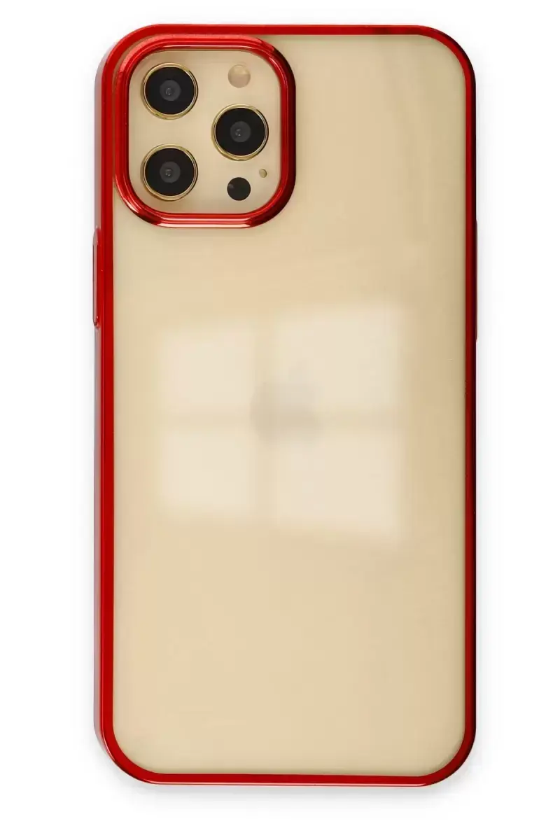 Newface Apple İphone 12 Pro Max Kılıf Element Silikon - Kırmızı