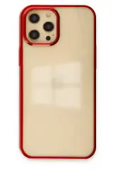 Newface Apple İphone 12 Pro Max Kılıf Element Silikon - Kırmızı