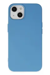 Newface Apple İphone 15 Pro Kılıf Nano İçi Kadife Silikon - Mavi