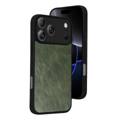 İphone 17 Pro Aras Deri Kapak - Yeşil