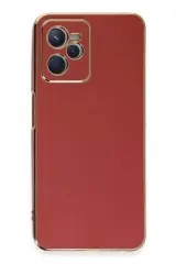 Newface Realme C35 Kılıf Volet Silikon - Kırmızı
