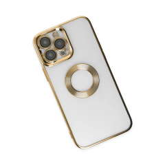 İphone 14 Pro Max Kılıf Slot Silikon - Gold