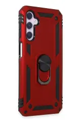Newface Samsung Galaxy A14 4g Kılıf Sofya Yüzüklü Silikon Kapak - Kırmızı