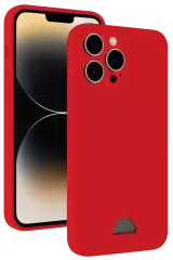 Newface Apple İphone 13 Pro Max Kılıf Kelvin Kartvizitli Silikon - Kırmızı