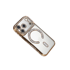 İphone 17 Pro Max Joke Simli Magneticsafe Kılıf - Gold