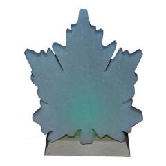 Çınar Yaprağı Şekilli Doğal Kaya Tuzu Lambası Kablolu Ampullü Beyaz 1-2 Kg