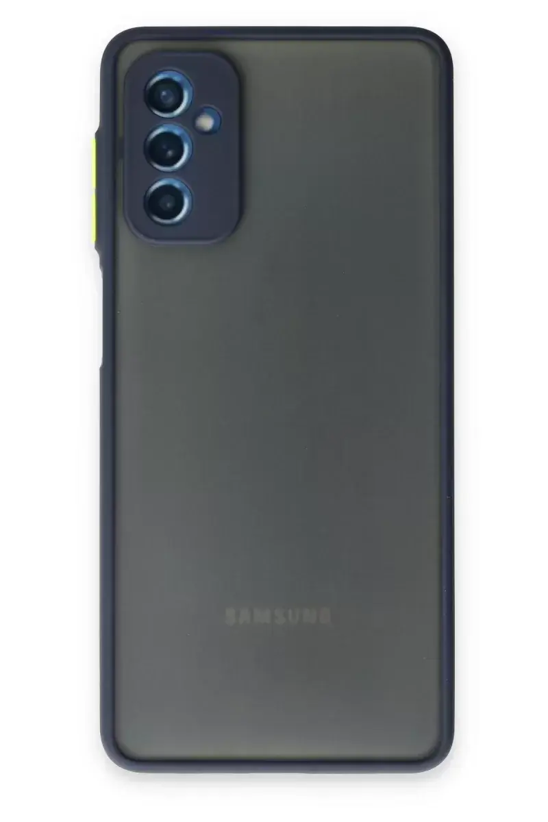 Newface Samsung Galaxy M52 5g Kılıf Montreal Silikon Kapak - Lacivert