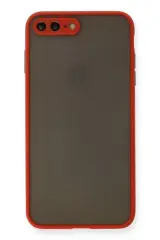 Newface İphone 7 Plus Kılıf Montreal Silikon Kapak - Kırmızı