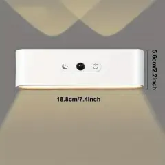 Ledx Sk-bd188f Çift Yönlü Hareket Sensörlü Dekoratif Şarjlı Duvar Aplik 2 Mercekli 15 Smd Ledli 3000k-4000k-6500k