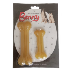 Benny Köpek Oyuncağı İkili Kemik 9 cm-14 cm Sarı