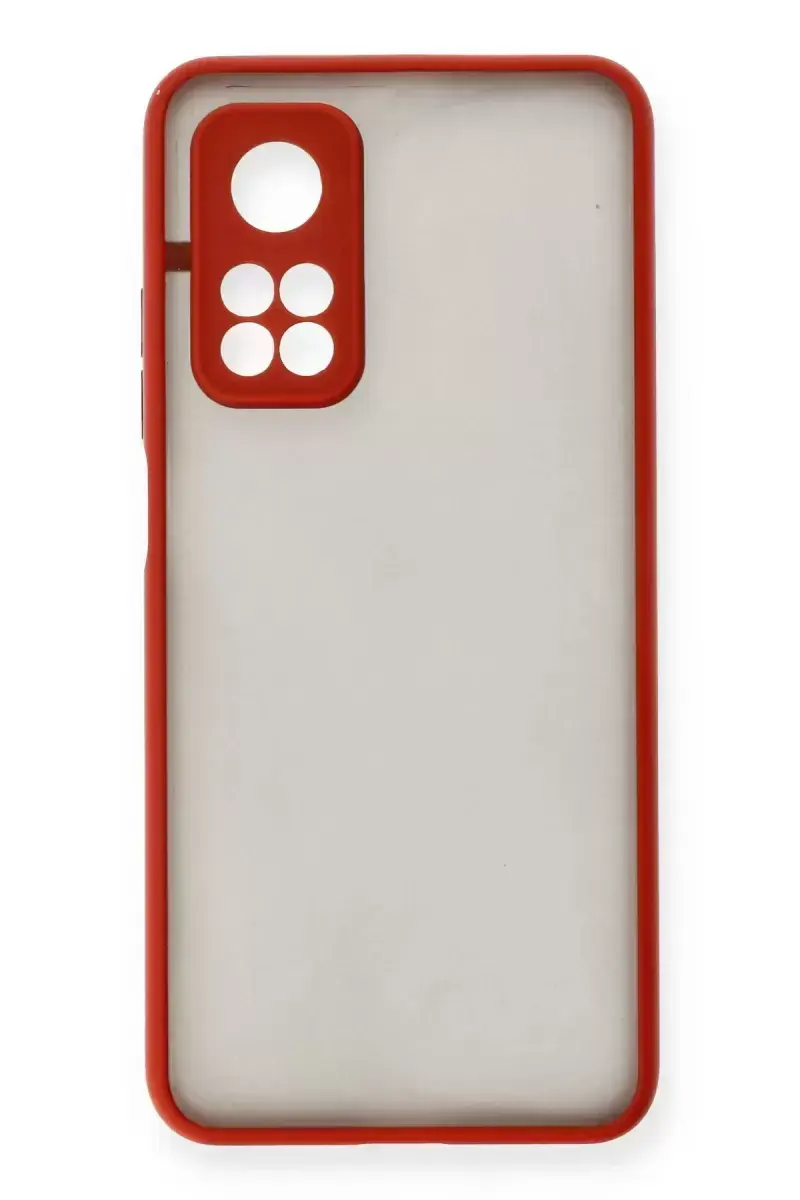 Newface Xiaomi Mi 10t Kılıf Montreal Silikon Kapak - Kırmızı