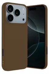 Newface Apple İphone 17 Pro Max First Silikon - Kahverengi