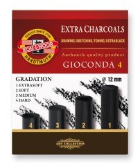 Gioconda 8694 Extra Charcoals Kömür Çubuk Seti 4 Adet