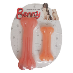 Benny Köpek Oyuncağı İkili Kemik 9 cm-14 cm Turuncu