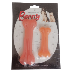Benny Köpek Oyuncağı İkili Kemik 9 cm-14 cm Turuncu