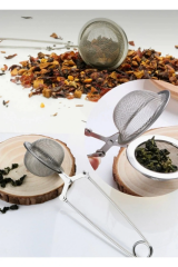 Pratik Paslanmaz Çelik Un Kakao Pudra Şekeri Eleği -maşalı Bitki Çayı Demleme Süzgeci