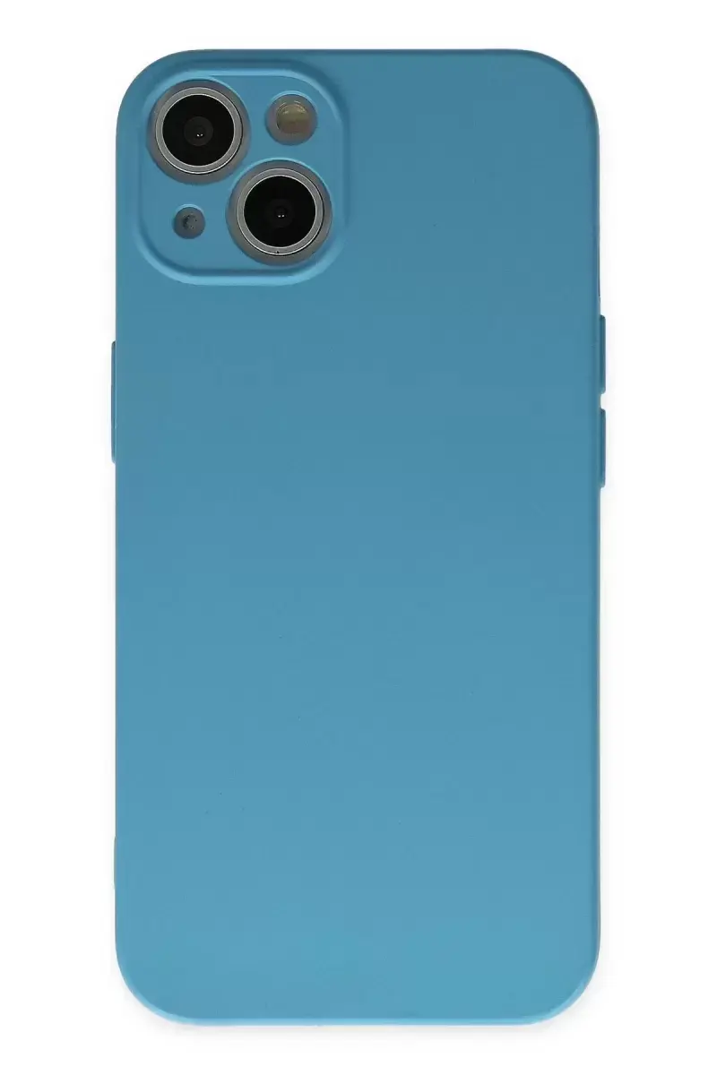Newface İphone 13 Mini Kılıf Nano İçi Kadife Silikon - Mavi
