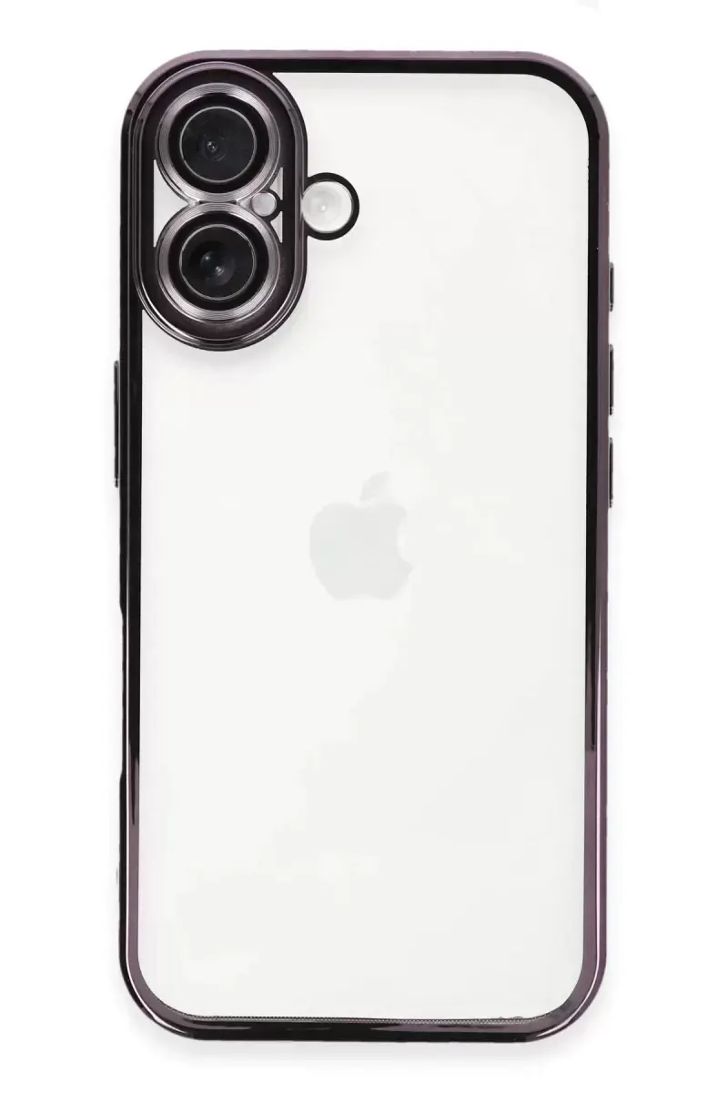 Newface Apple İphone 16 Plus Kılıf Razer Lensli Silikon - Mor