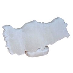 Türkiye Haritası Şekilli Doğal Kaya Tuzu Biblosu Beyaz 1-2 Kg